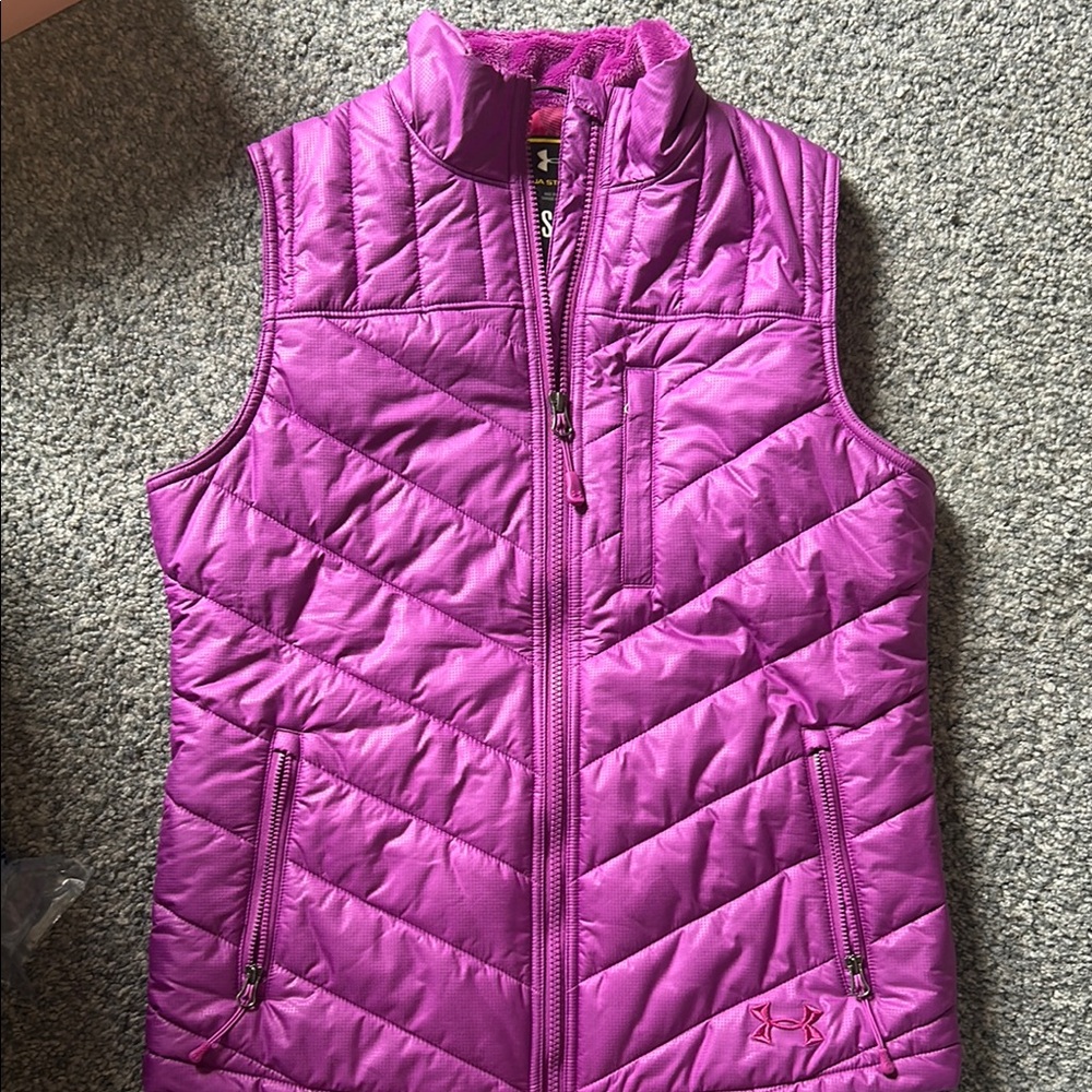 Under Armour Purple Quilted Vest with Chevron Pattern